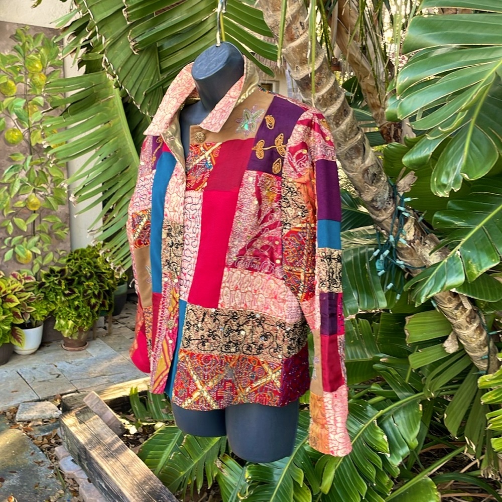 Draper And Damon’s Patchwork Metallic Brocade And… - image 2